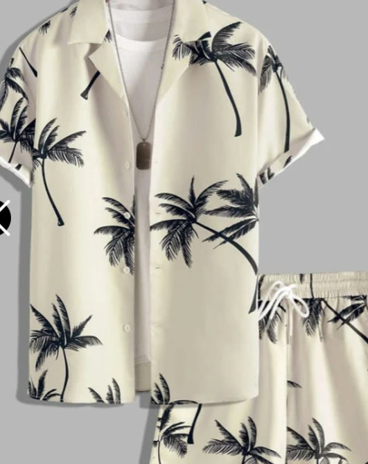 Conjunto de playa palmeras